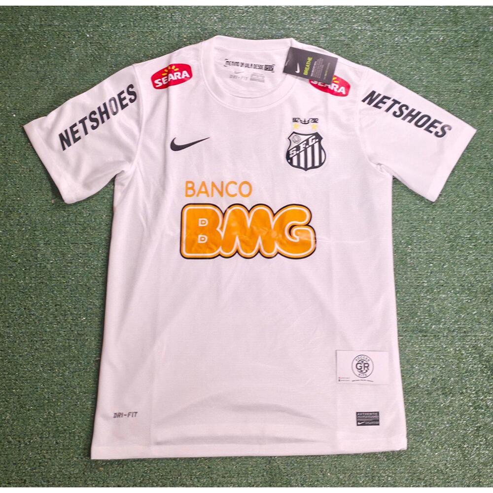 Neymar Jr #11 2012 Home Jersey – Retro Santos Kit Size  Large